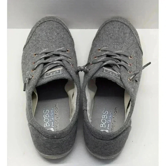 Bob's‎ Skecher's Women's Sz 8.5 Memory Foam Gray Camp Cuddle Tennis Shoes - Picture 6 of 10